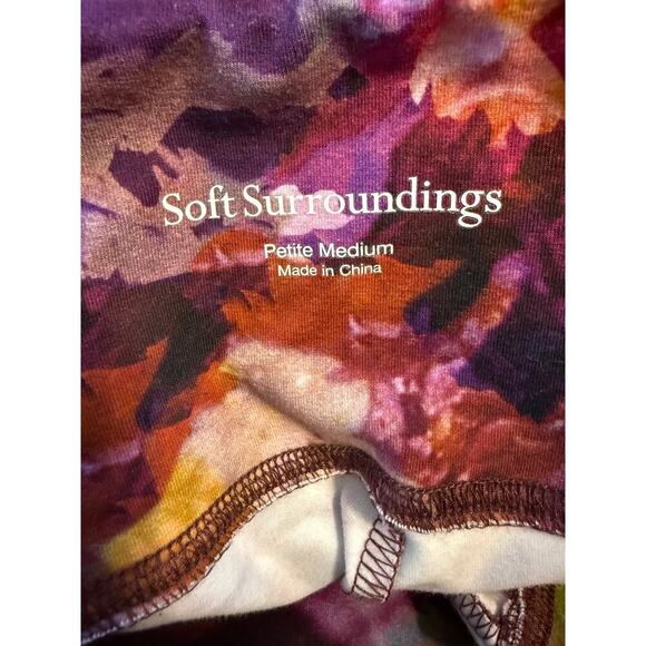 Soft Surroundings Womens Giardino Floral Leggings Petite Medium - Picture 5 of 6